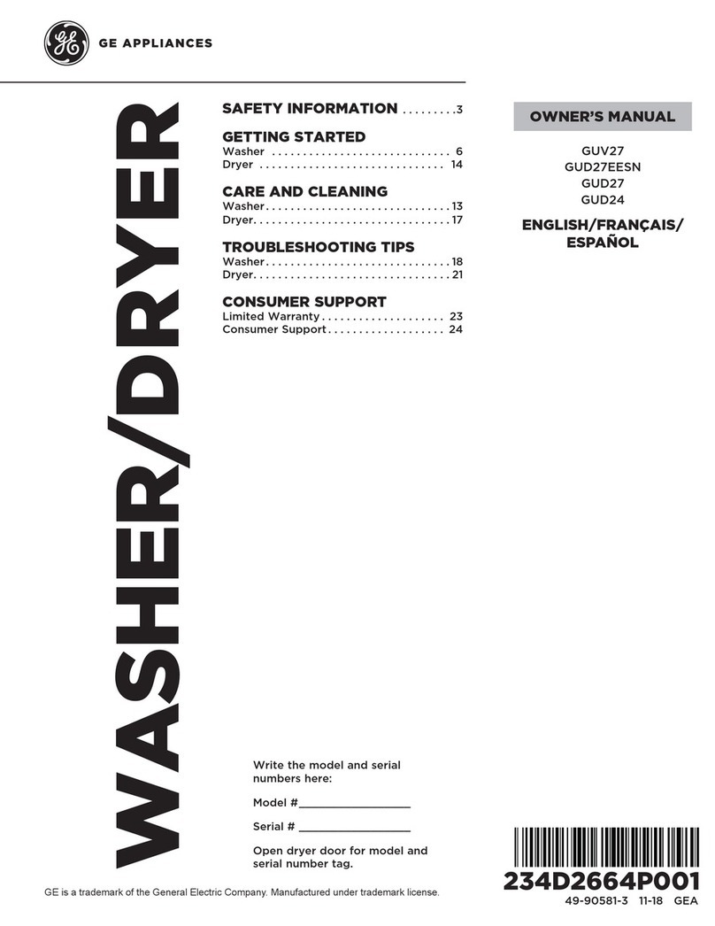 GE GUV27 User manual