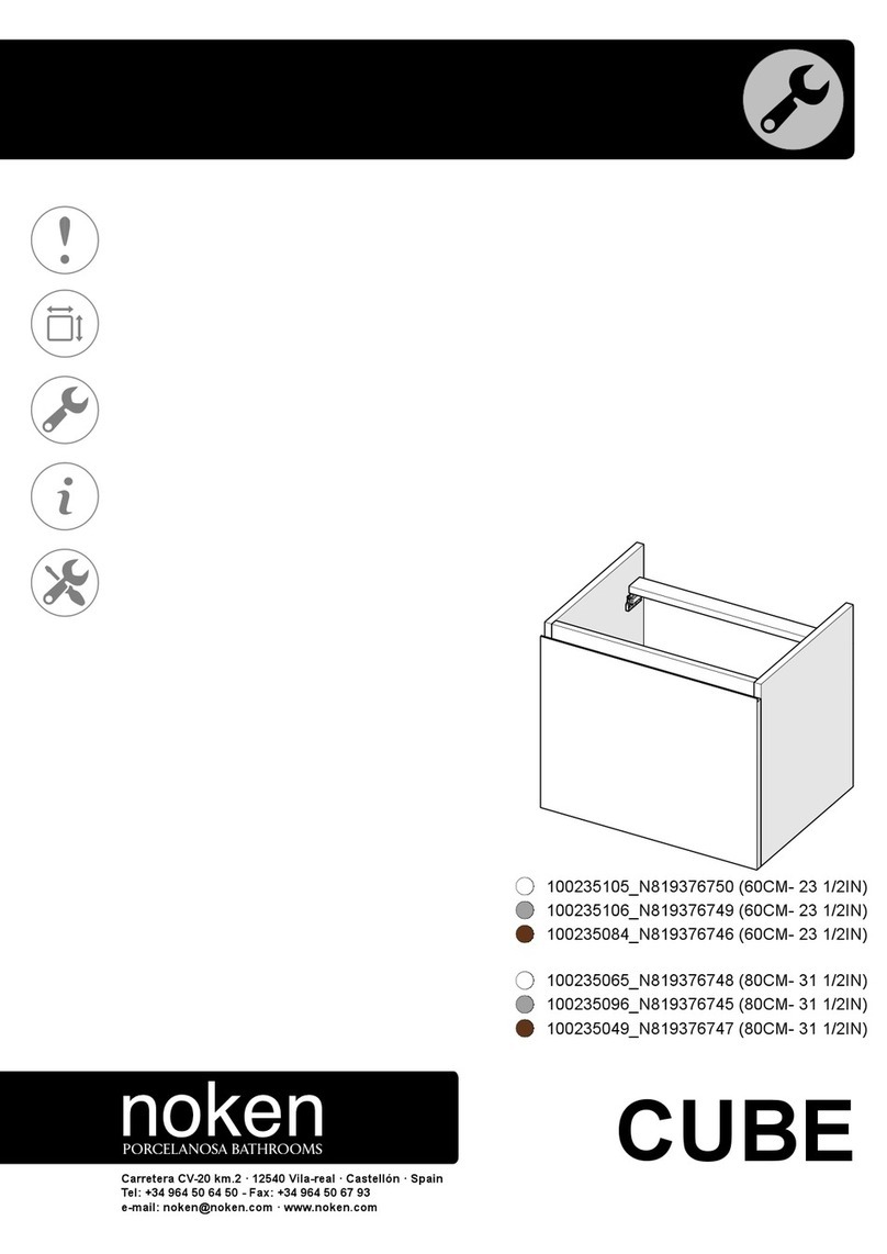 Porcelanosa noken CUBE 100235105 N819376750 User manual