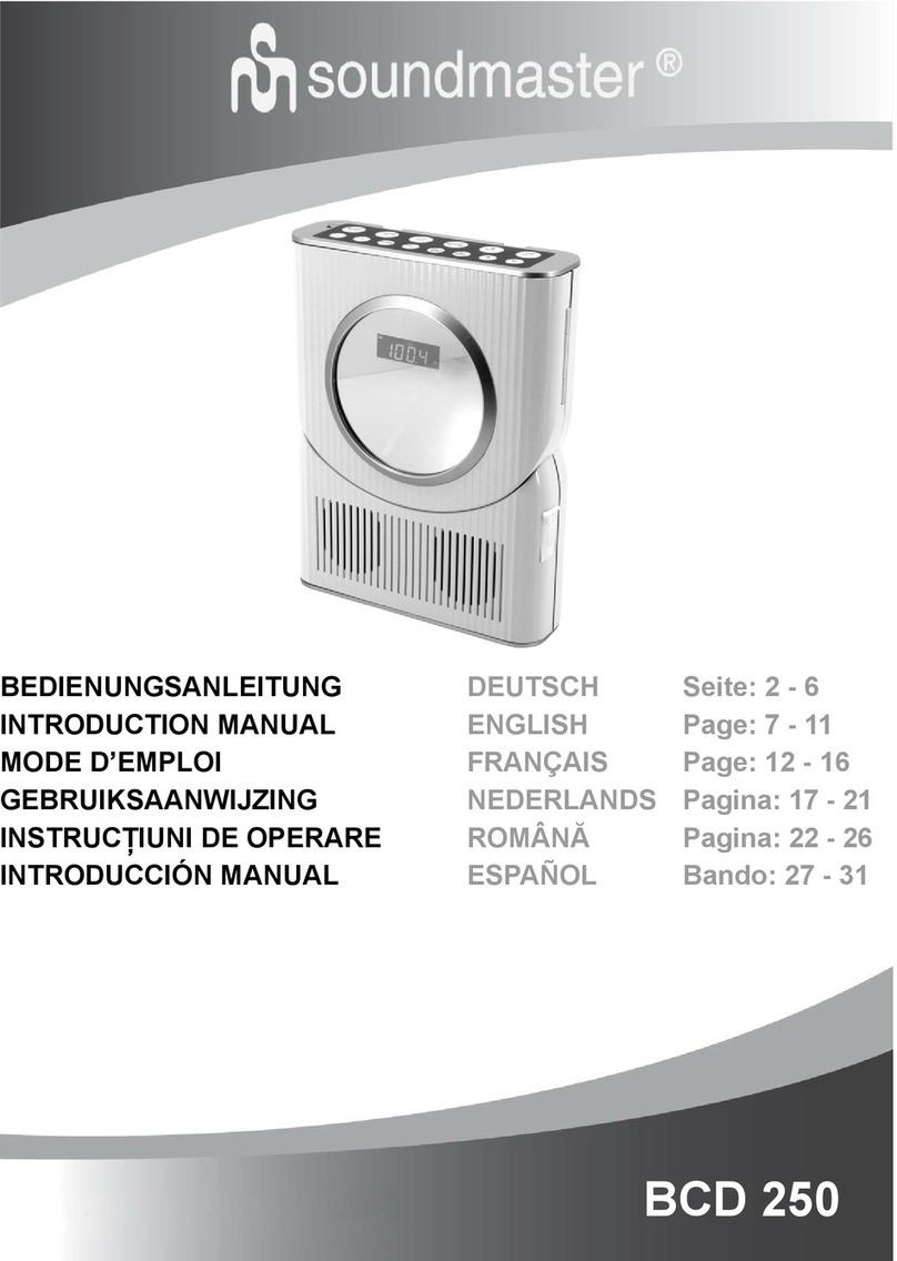 SOUNDMASTER BCD 250 manual