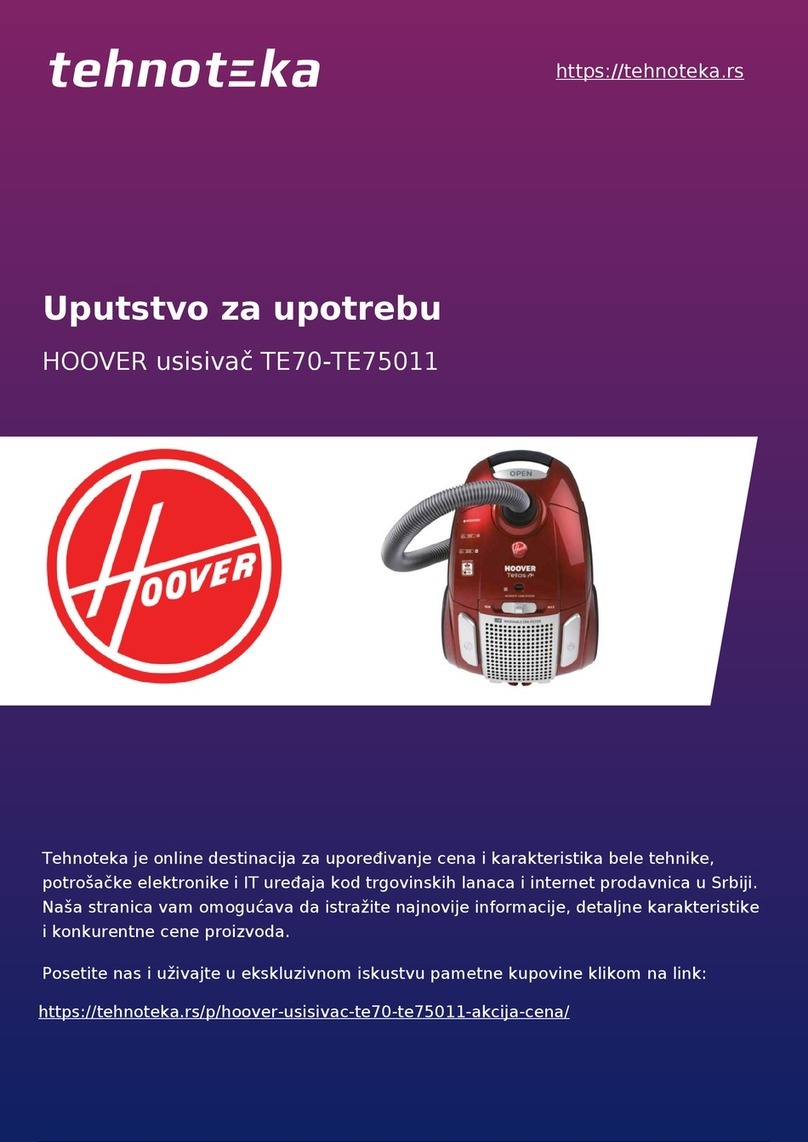 Hoover TE70-TE75011 Quick guide