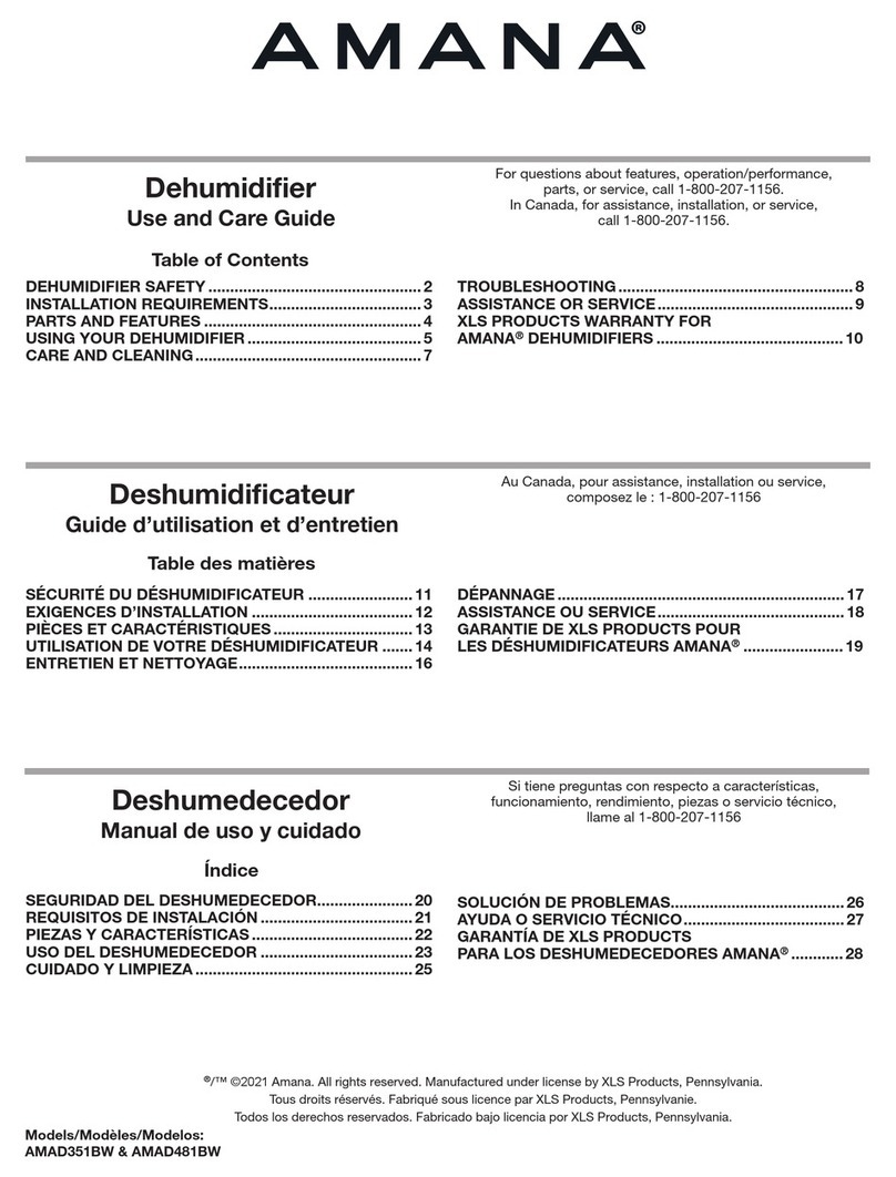 Amana AMAD351BW Use and care guide
