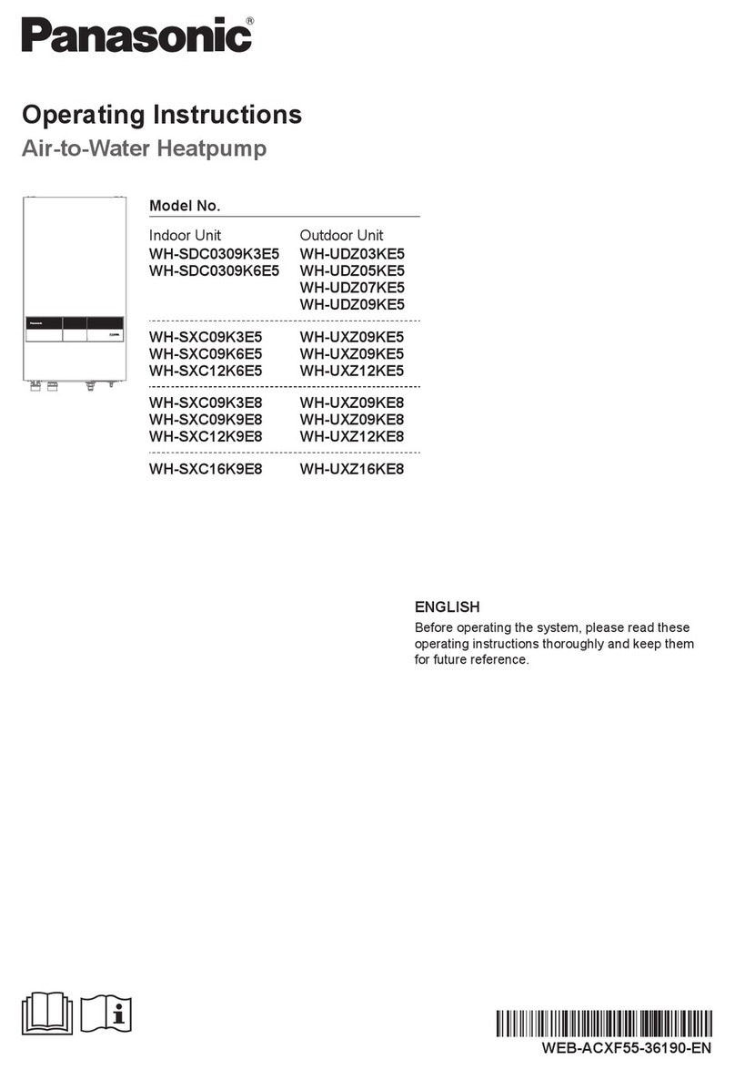 Panasonic WH-SDC0309K3E5 operating instructions