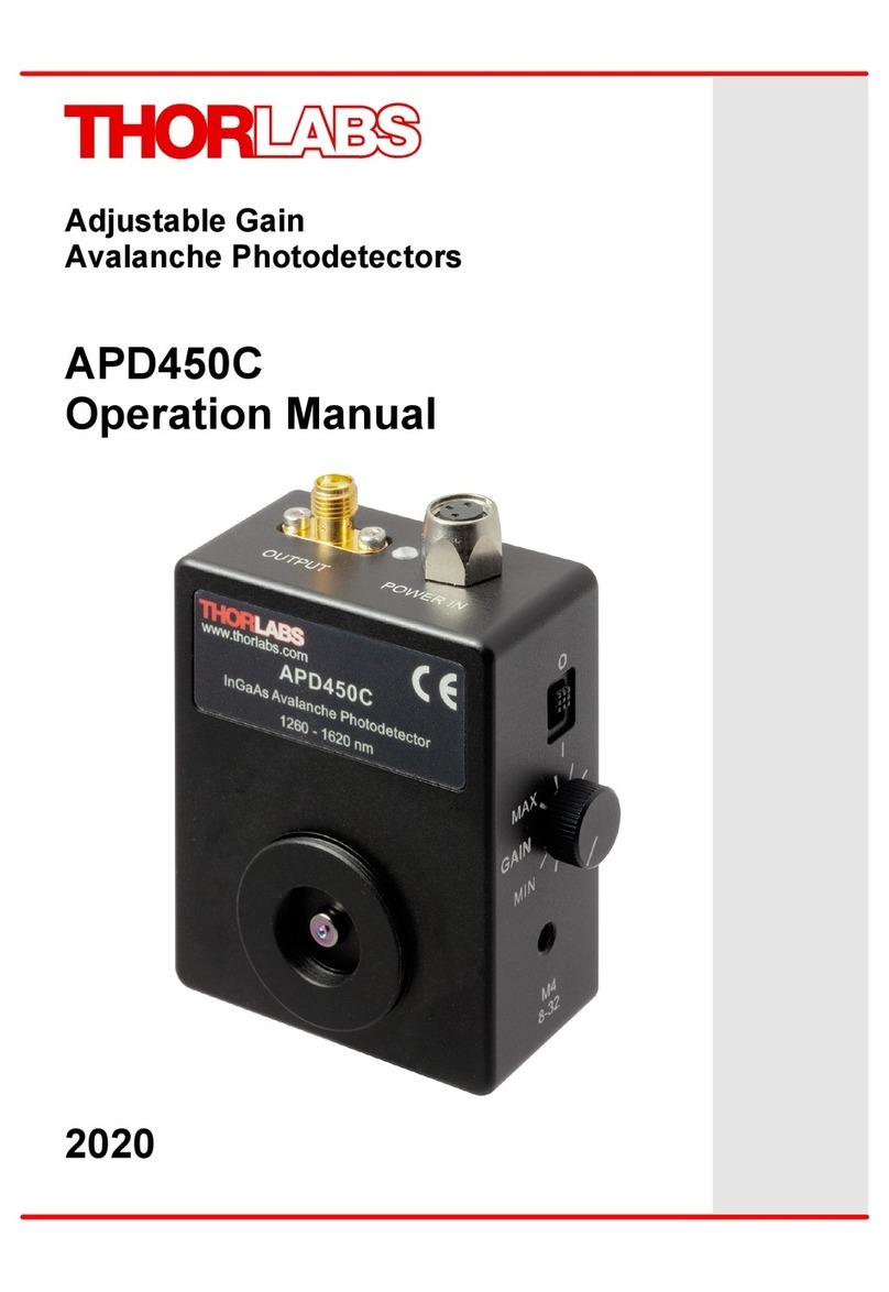THORLABS APD450C User manual