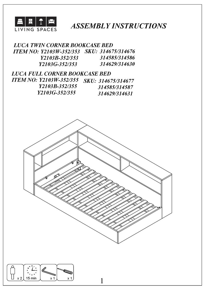 Living Spaces Y2103W-352 Assembly instructions