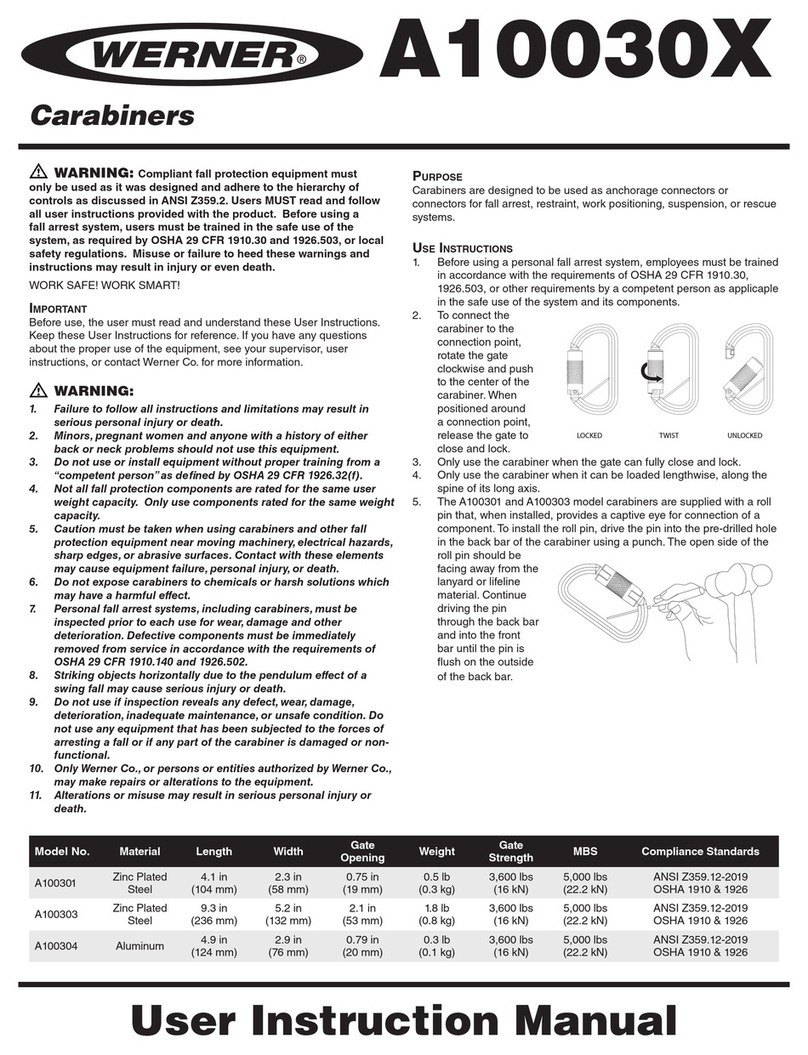 Werner A10030 Series quick start guide Werner A10030 Series quick start guide