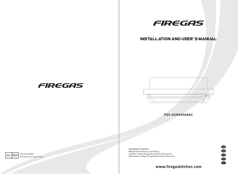 FIREGAS FGS-ESH04S60AC Installation and user manual