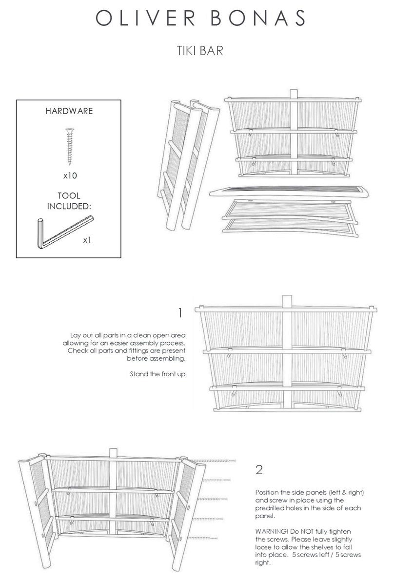 Oliver Bonas TIKI BAR quick start guide