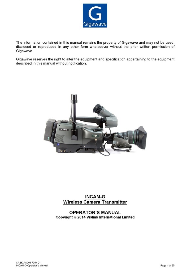 Gigawave INCAM-G Operator's manual