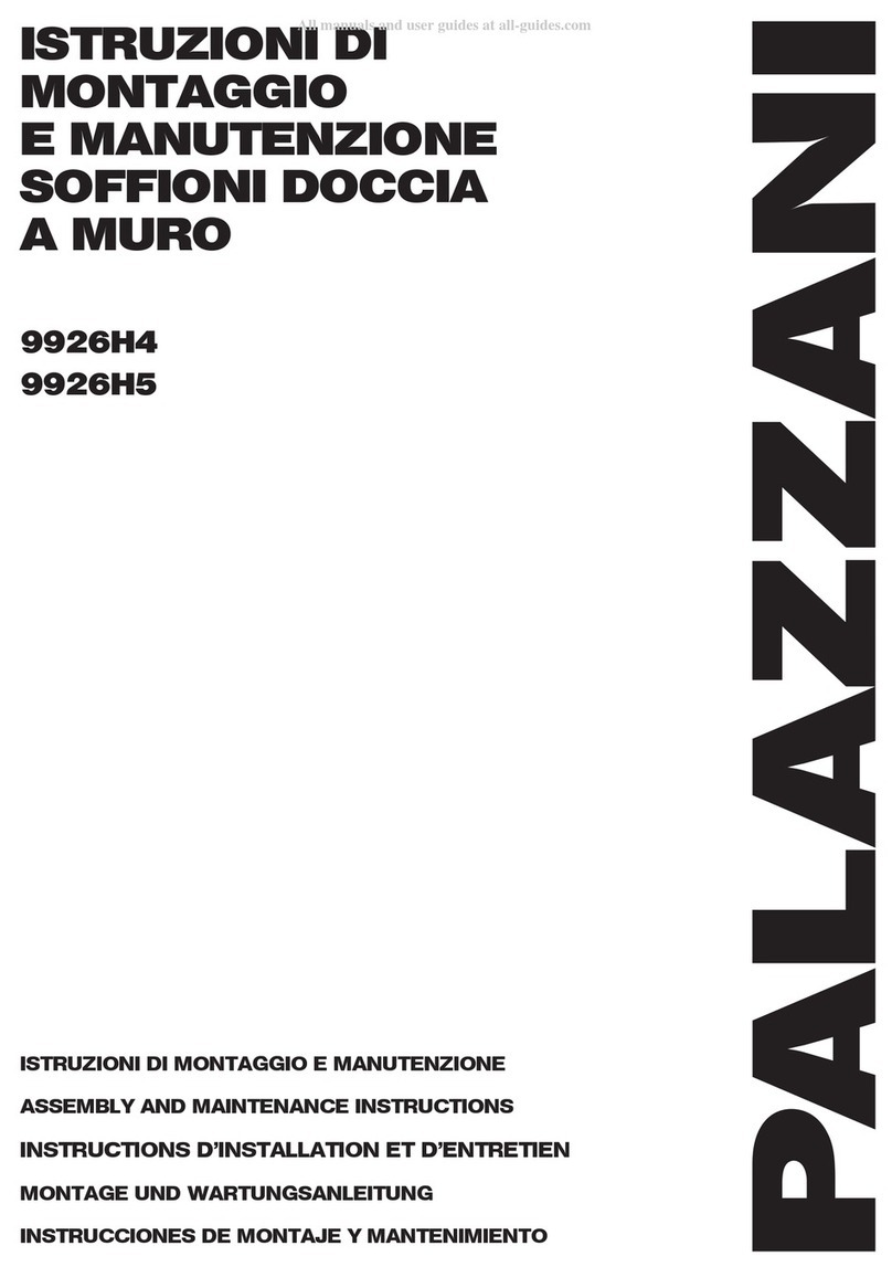 PALAZZANI SOFFIONI 9926H4 Assembly and maintenance instructions