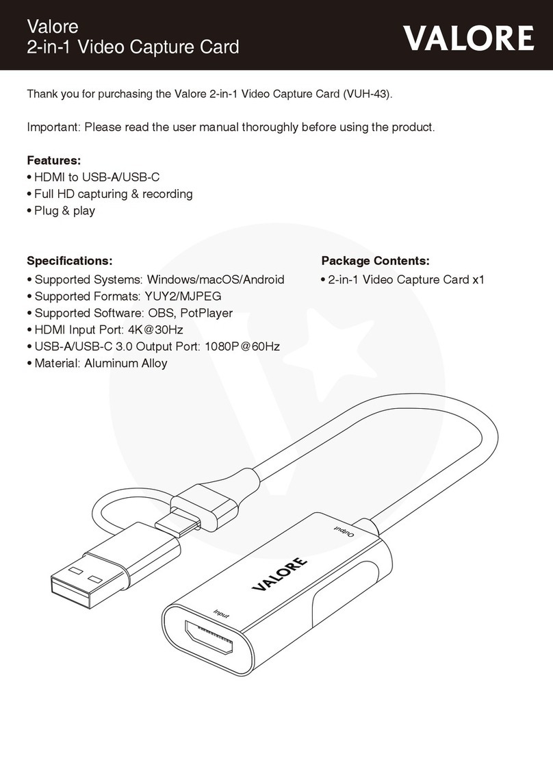 Valore VUH-43 user manual