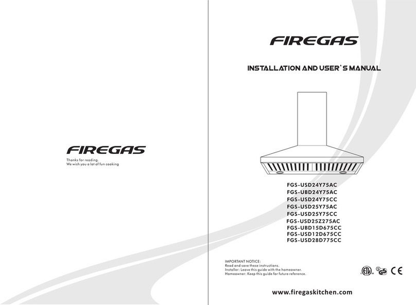 FIREGAS FGS-USD24Y75AC Installation and user manual