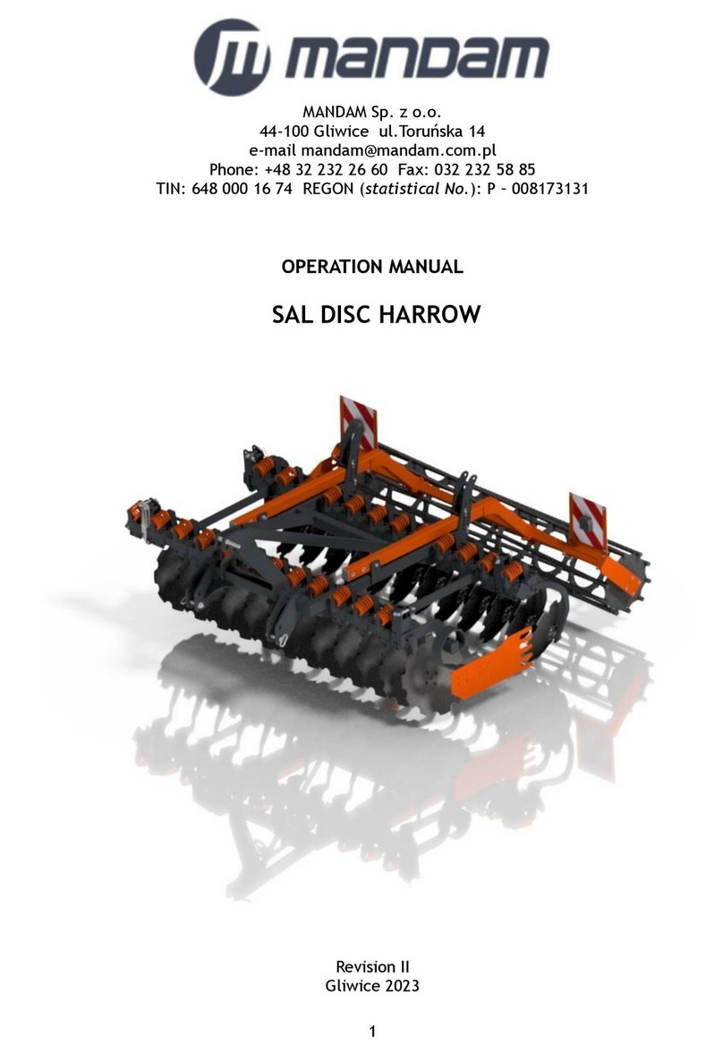 Mandam SAL DISC HARROW User manual