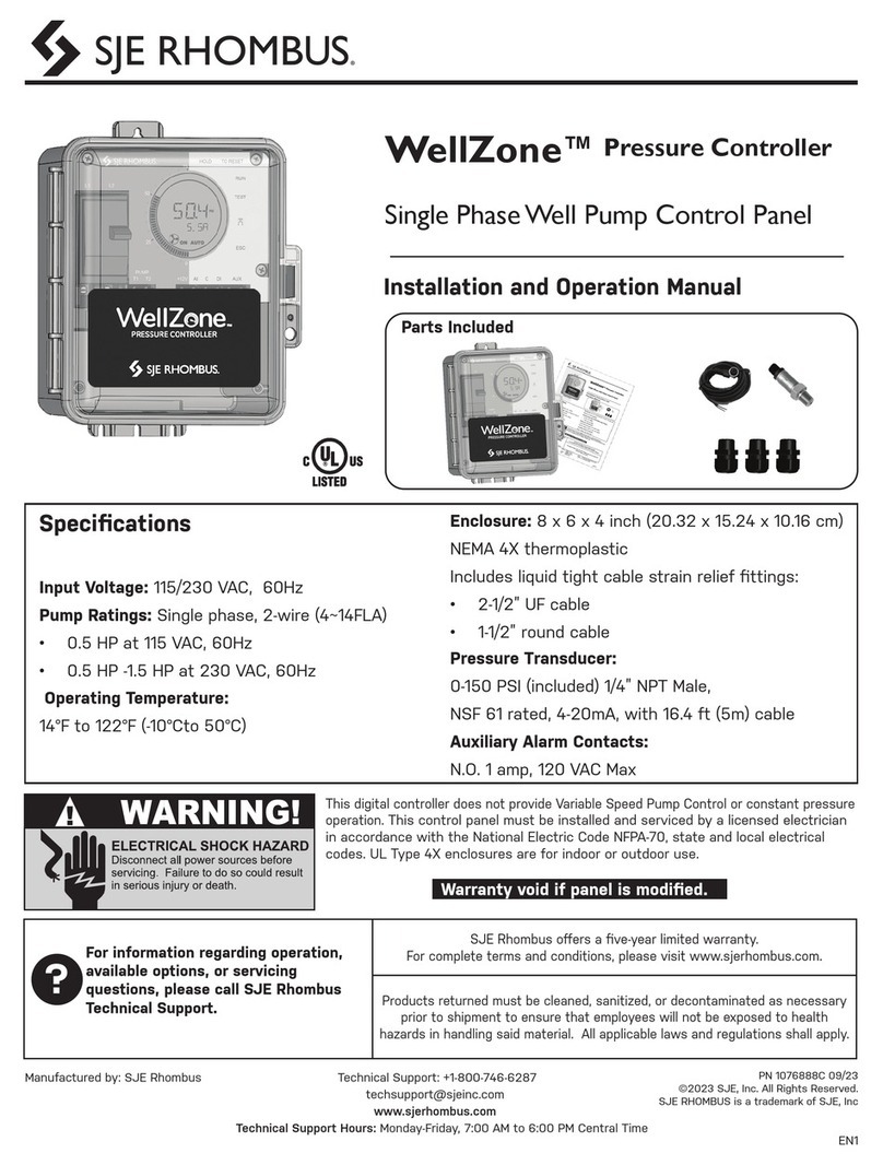 SJE Rhombus WellZone Installation and operation manual