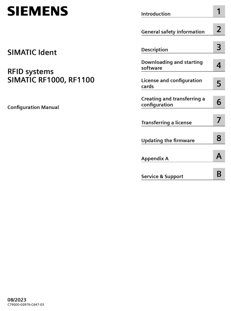 Siemens SIMATIC RF1000 Series Instruction sheet