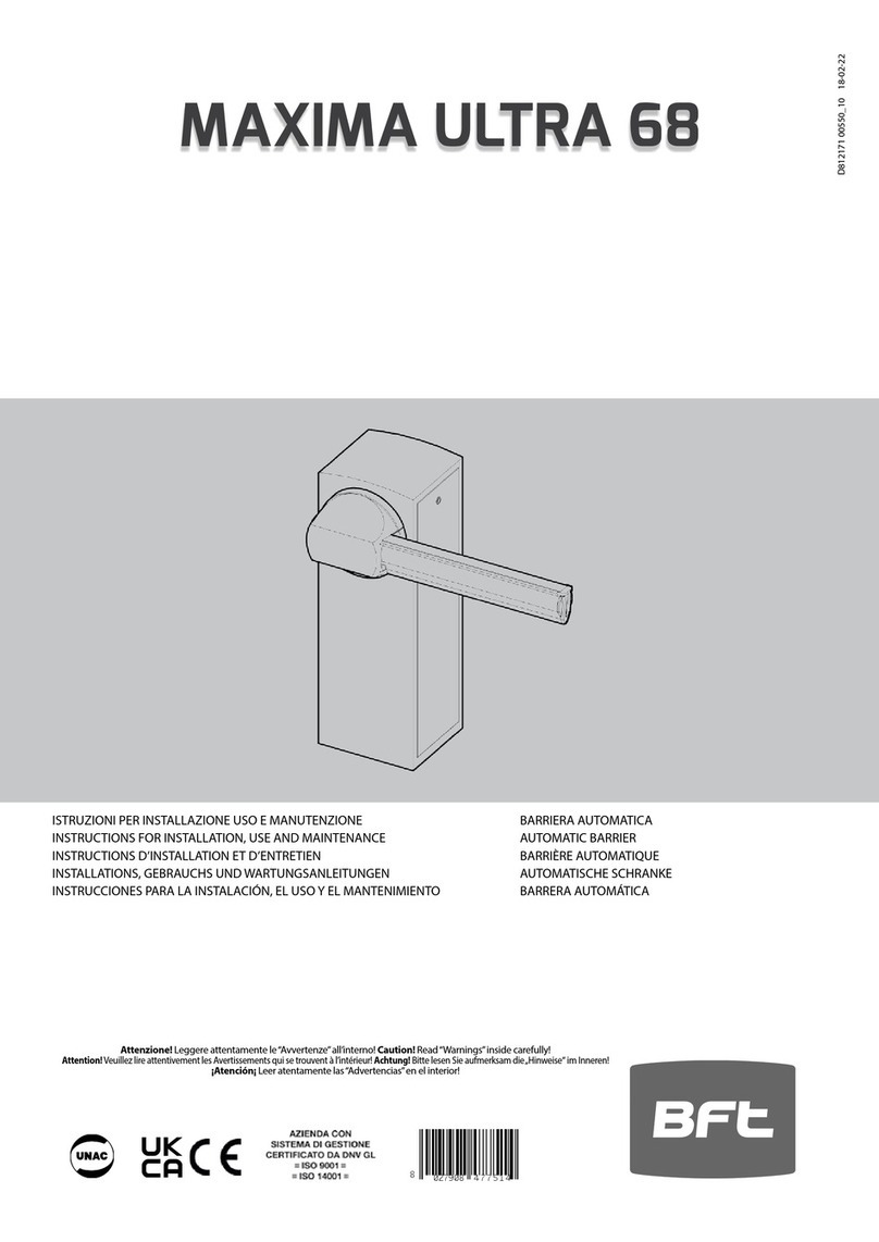 BFT Maxima Ultra 68 Instructions for installation, use and maintenance BFT Maxima Ultra 68 Instructions for installation, use and maintenance