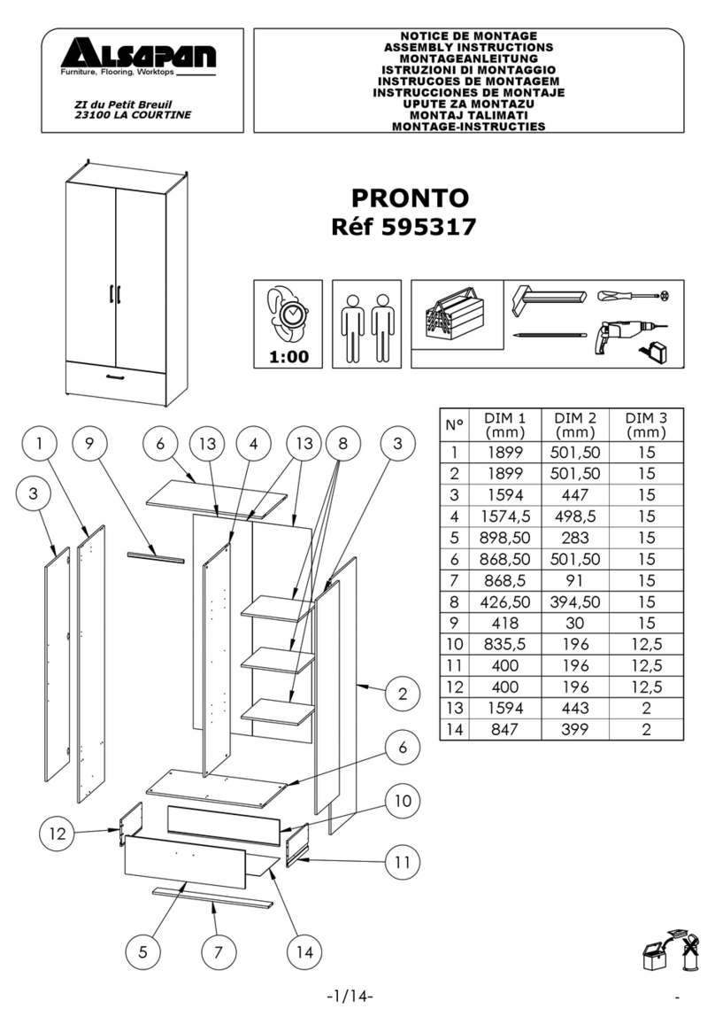 Alsapan PRONTO 595317 Assembly instructions Alsapan PRONTO 595317 Assembly instructions