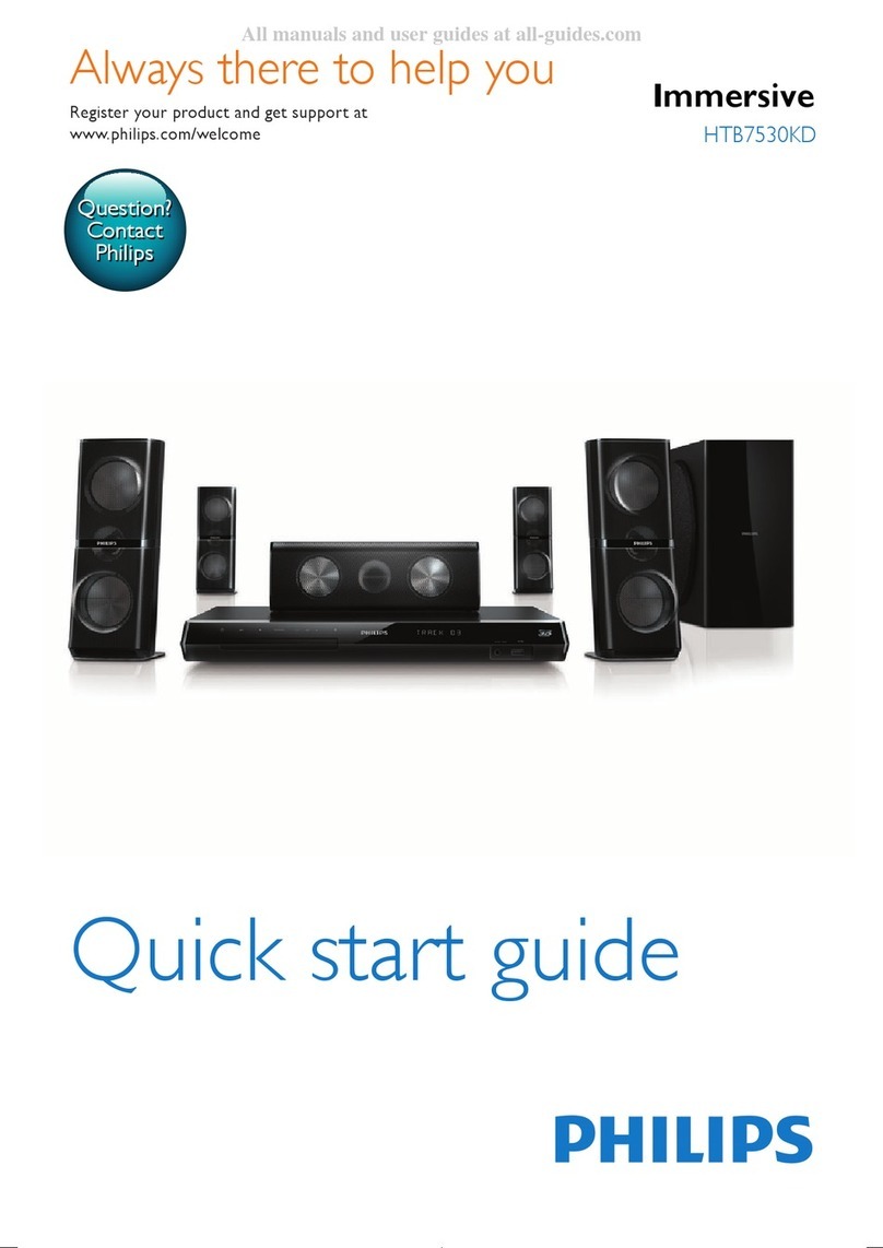 Philips Immersive HTB7530KD quick start guide