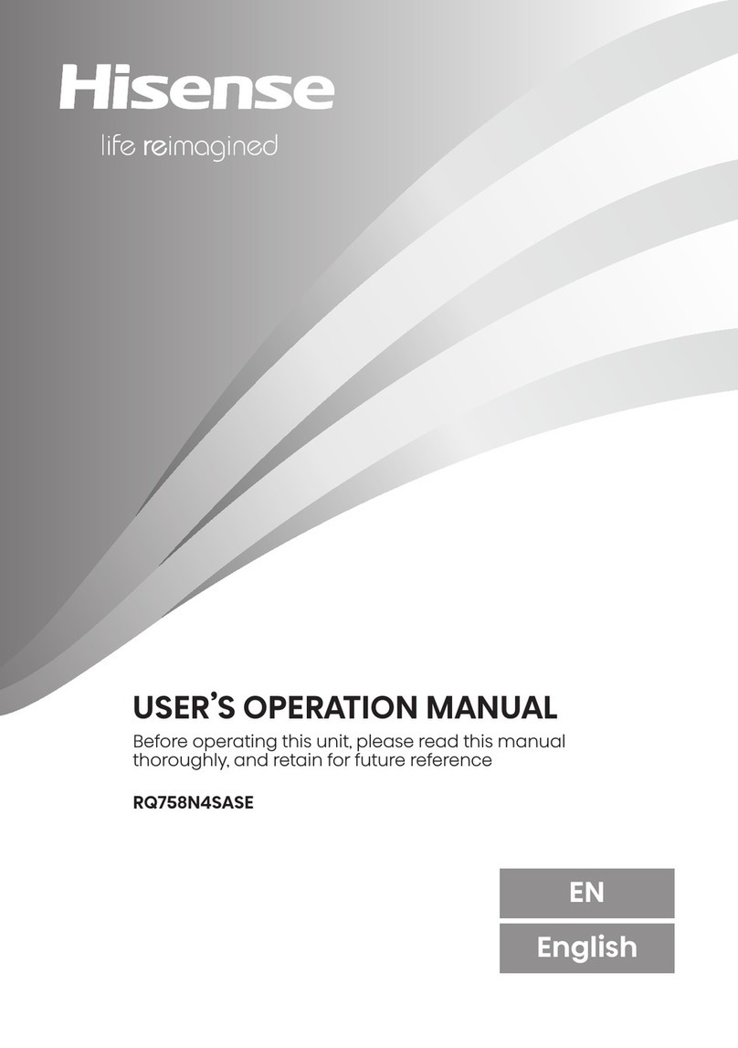 Hisense RQ758N4SASE Mounting instructions