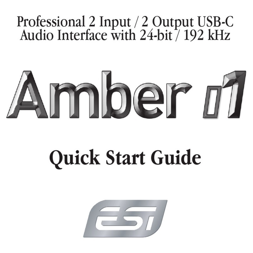 ESI Amber i1 User manual