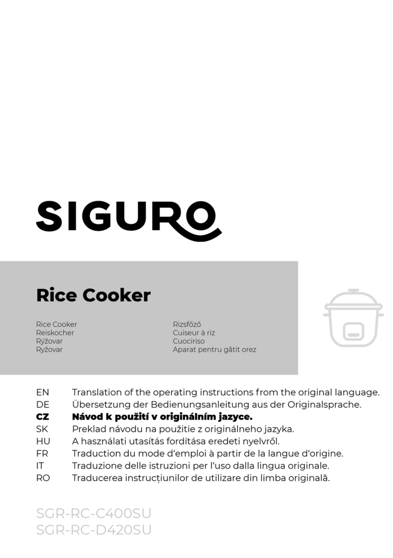 SIGURO SGR-RC-C400SU operating instructions
