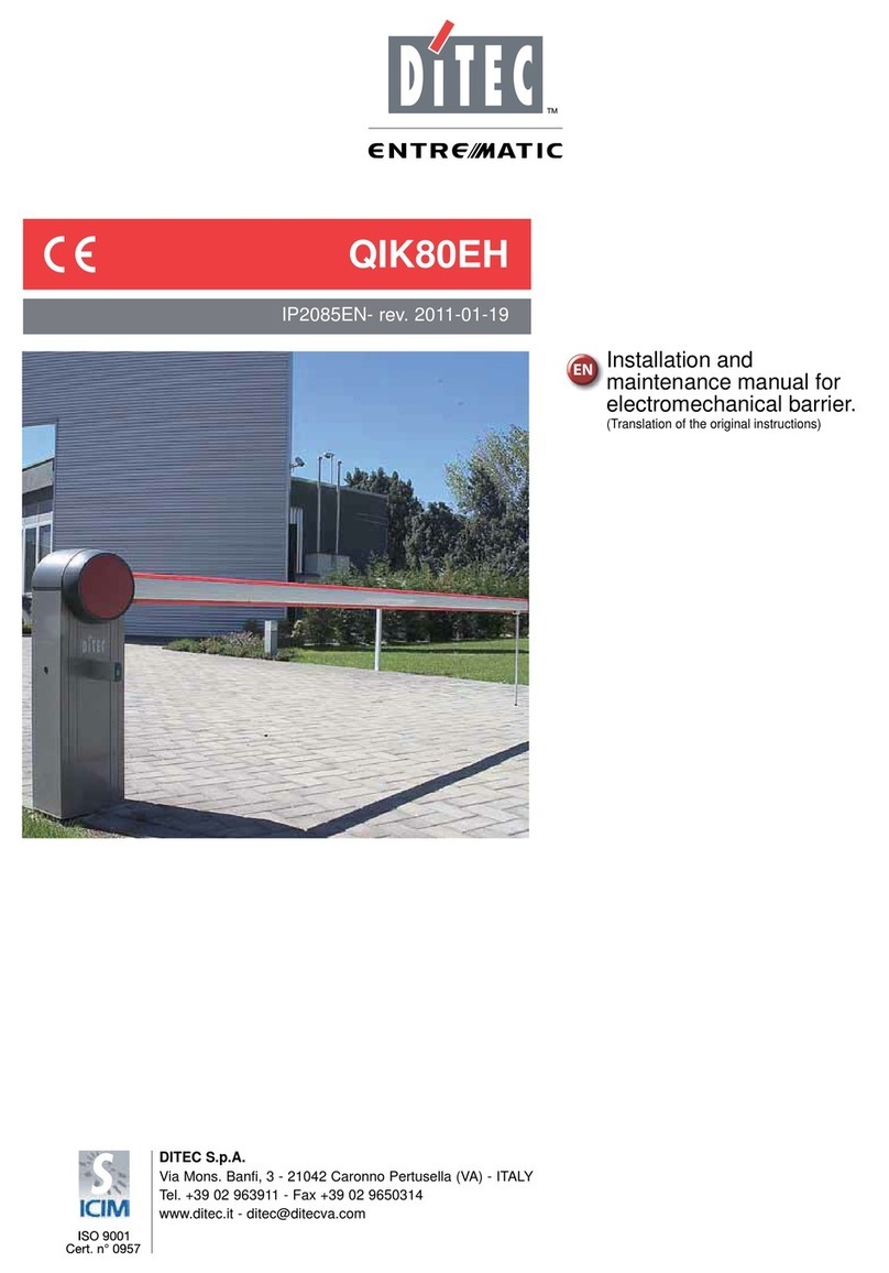 DITEC ENTREMATIC QIK80EH Manual