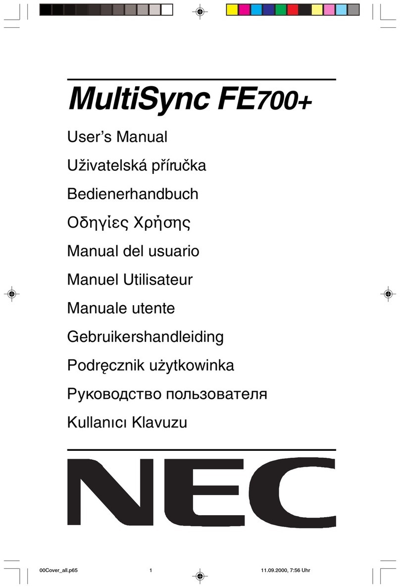 NEC MultiSync FE700+ User manual