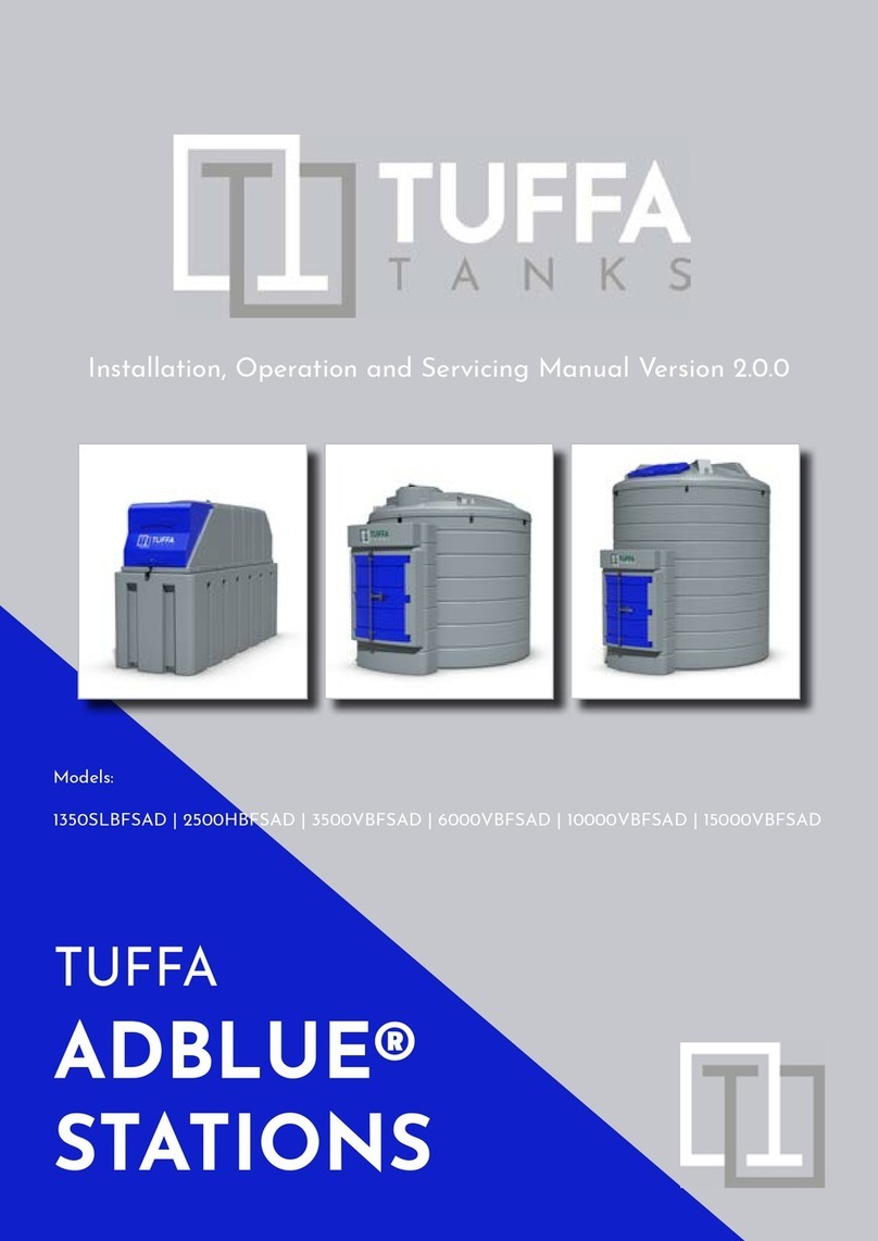 TUFFA TANKS AdBlue 1350SLBFSAD Installation, operation and servicing manual