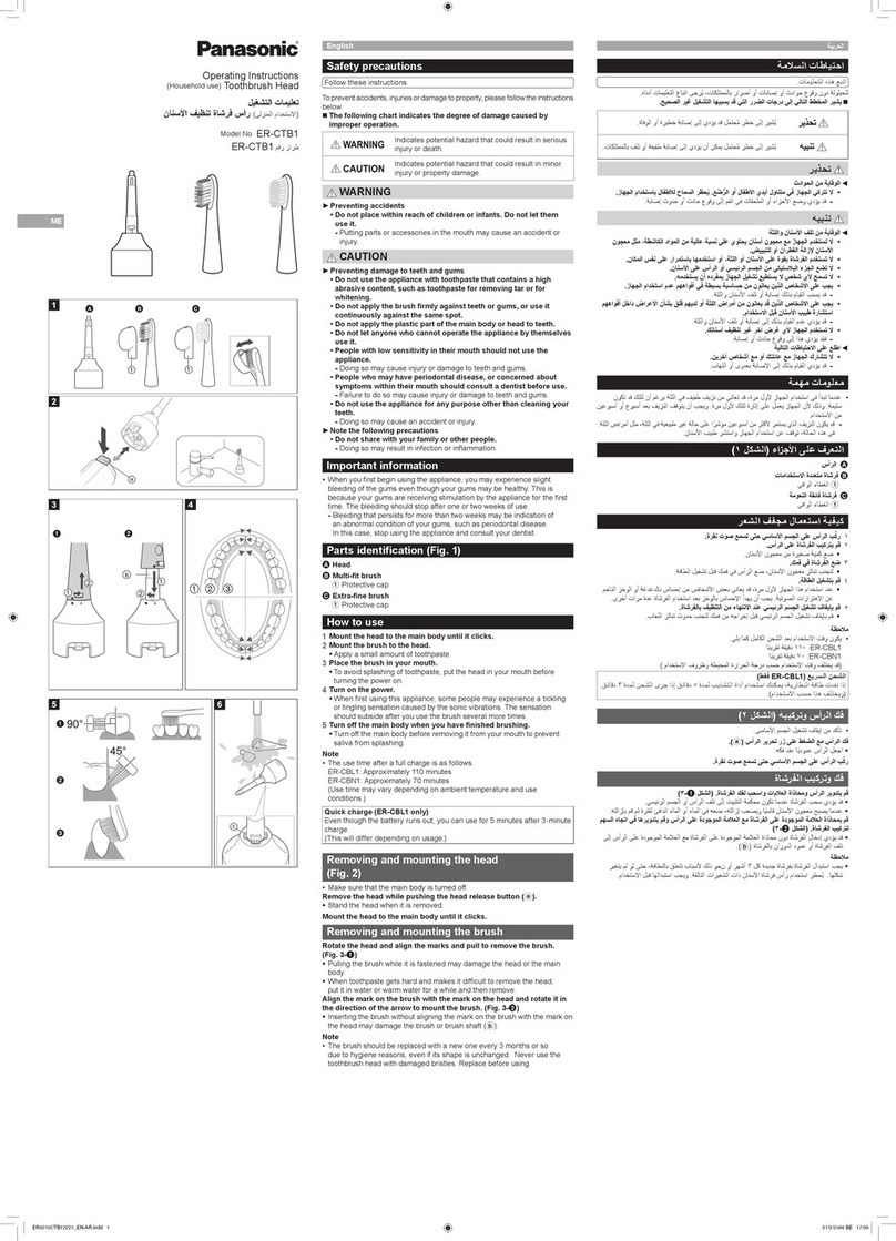 Panasonic ER-CTB1 operating instructions