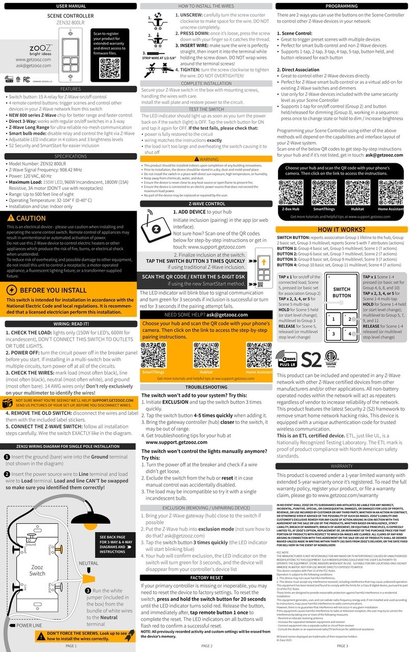ZooZ ZEN32 800LR User manual