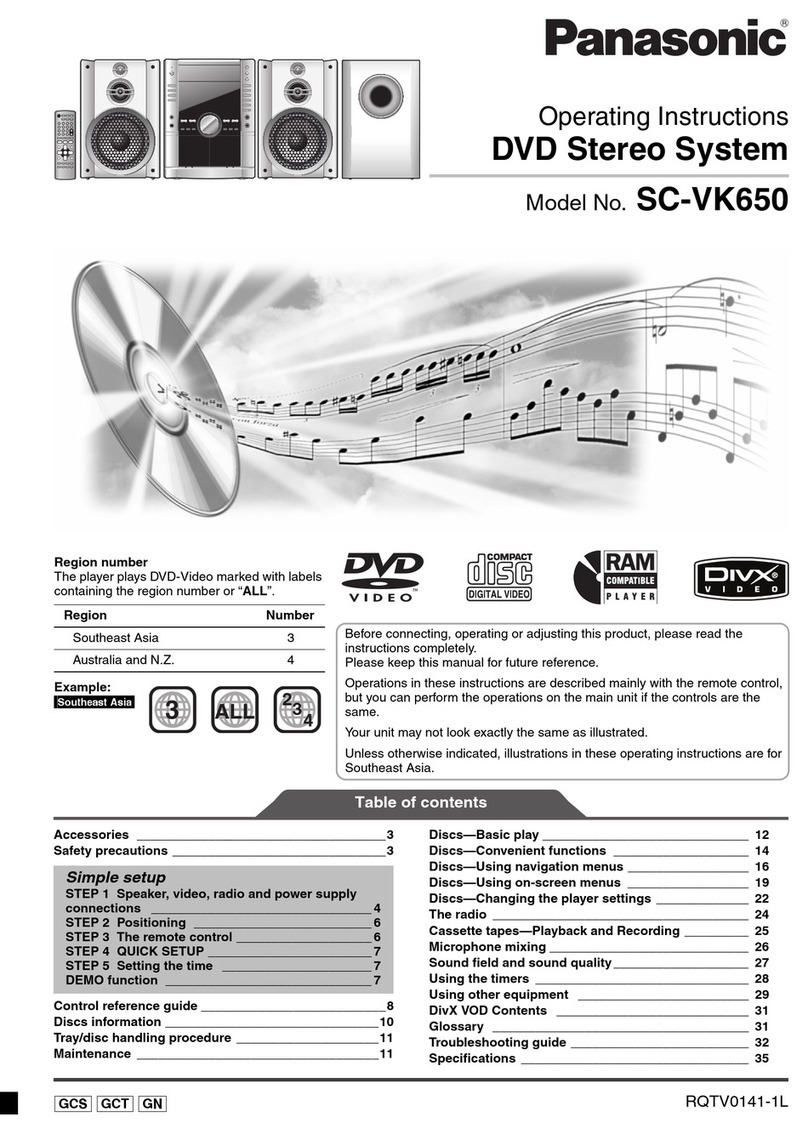 Panasonic SC-VK650 operating instructions Panasonic SC-VK650 operating instructions