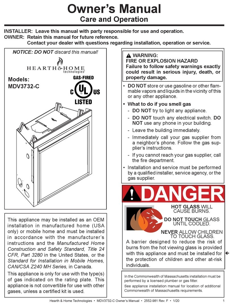 Hearth & Home Majestic MDV3732 User manual