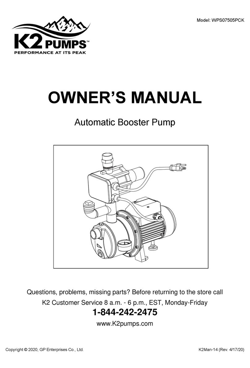 K2 Pumps WPS07505PCK owner's manual