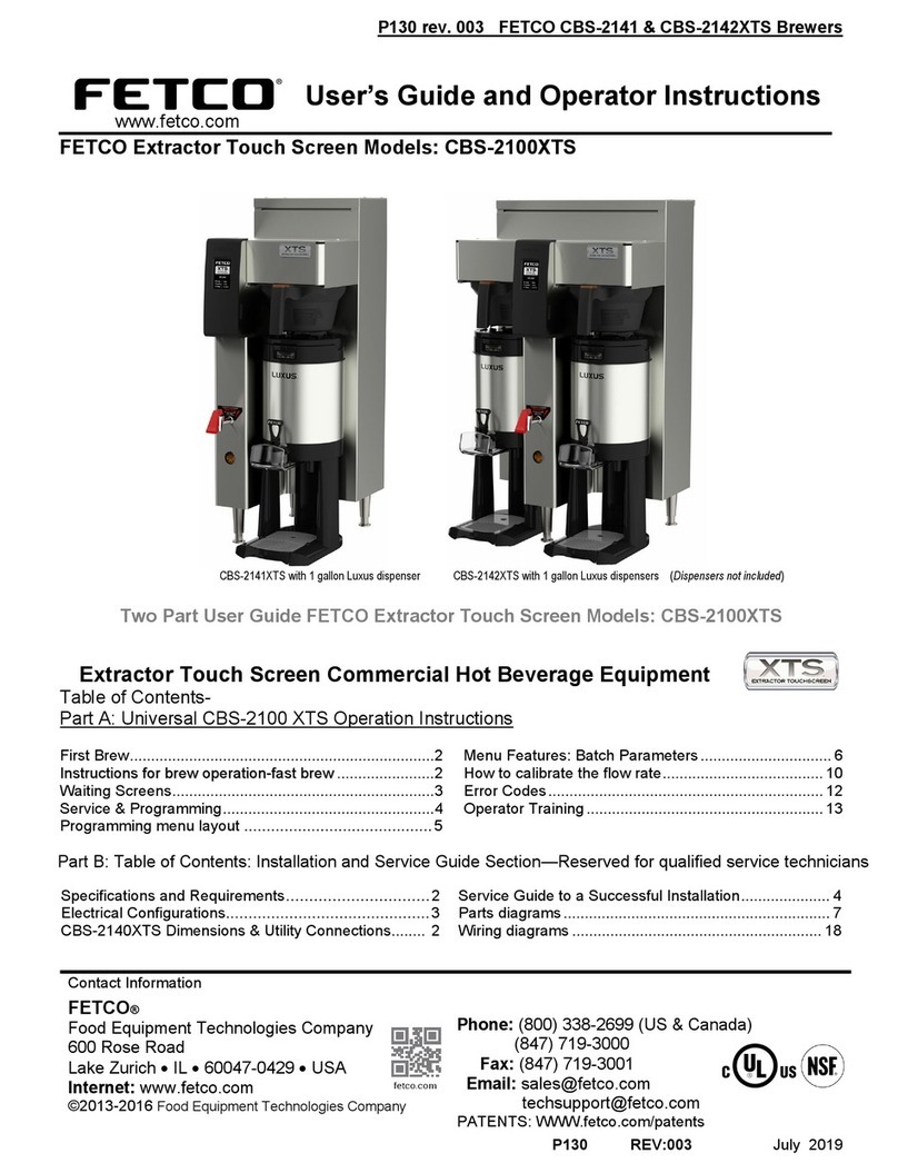 Fetco CBS-2100XTS Specifications