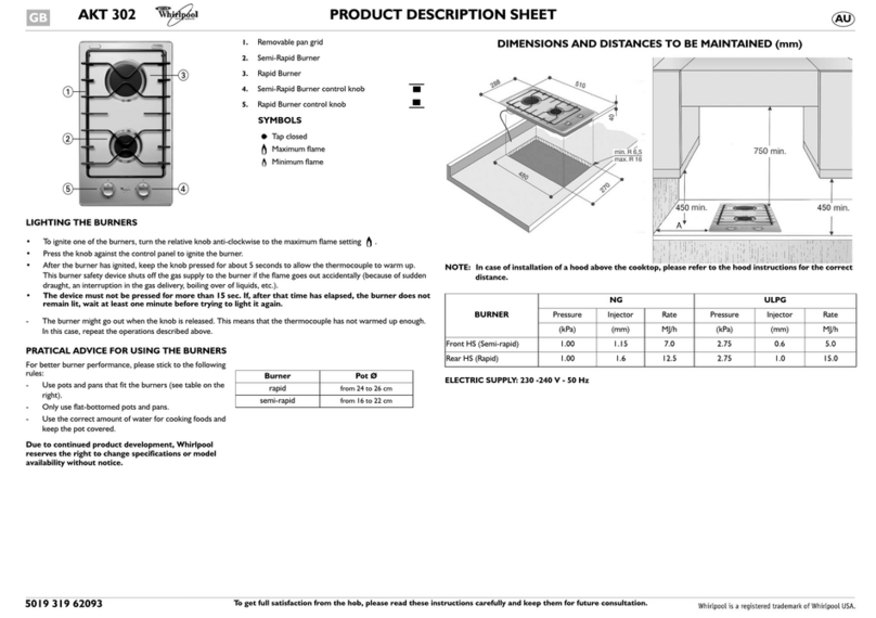 Whirlpool AKT 302 Product description sheet