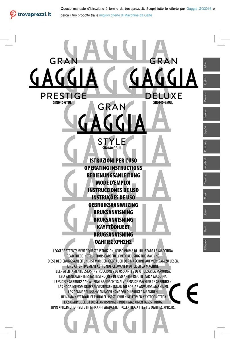 Gaggia SIN040 GTUL User manual