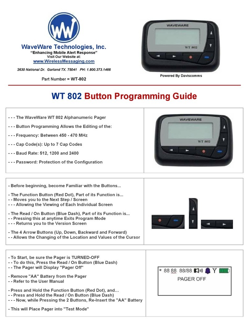 WaveWare WT 802 Operating instructions