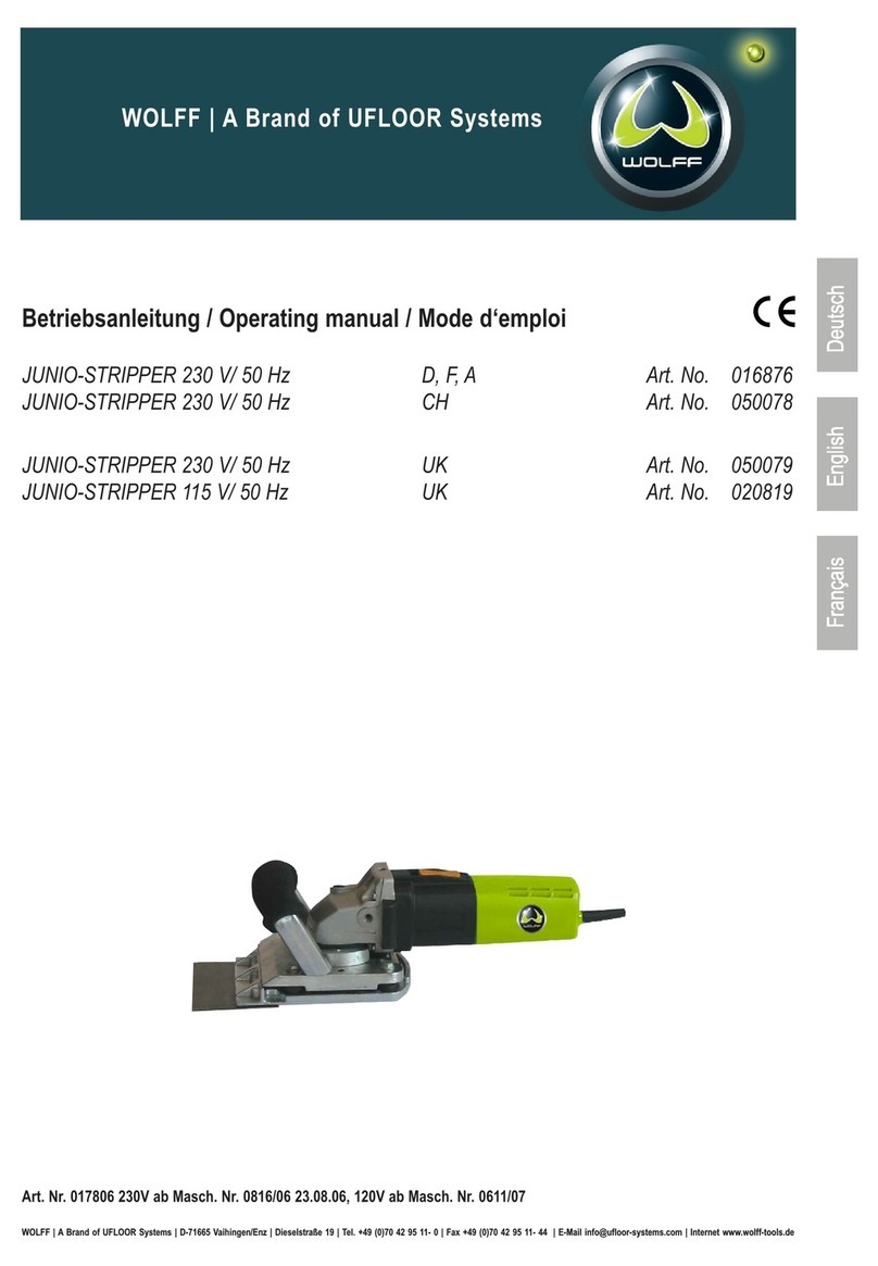 UFLOOR WOLFF JUNIO-STRIPPER operating manual