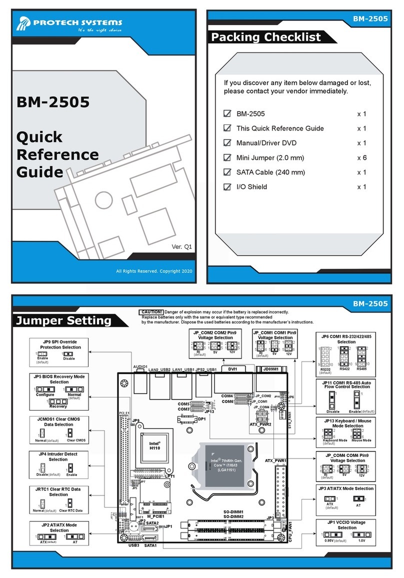 Protech Systems BM-2505 User manual