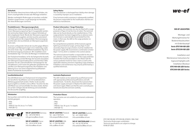 WE-EF ETC100-GB LED Series User manual