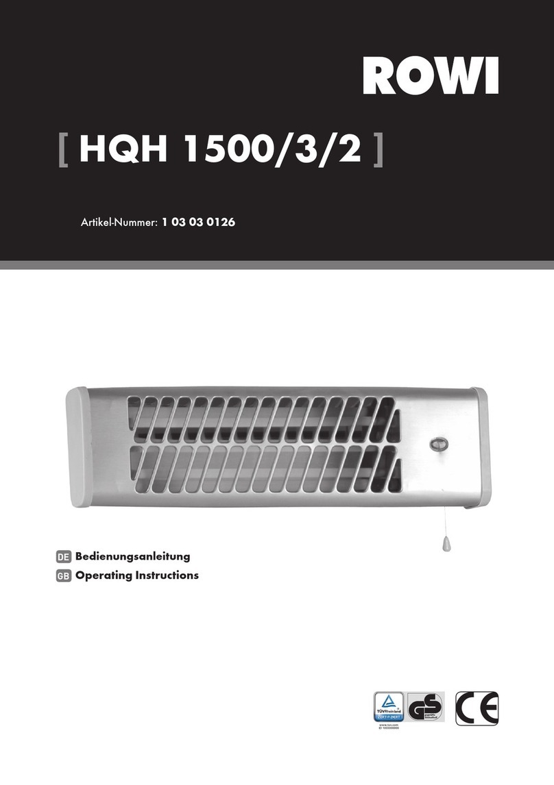 Rowi HQH 1500/3/2 operating instructions Rowi HQH 1500/3/2 operating instructions