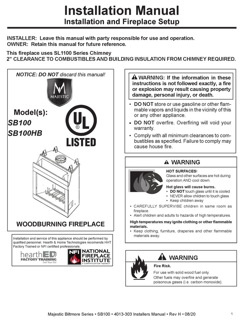 Majestic Biltmore SL1100 installation manual