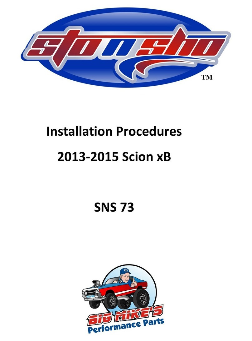 STO N SHO Big Mike's Performance Parts SNS 73 Installation procedures