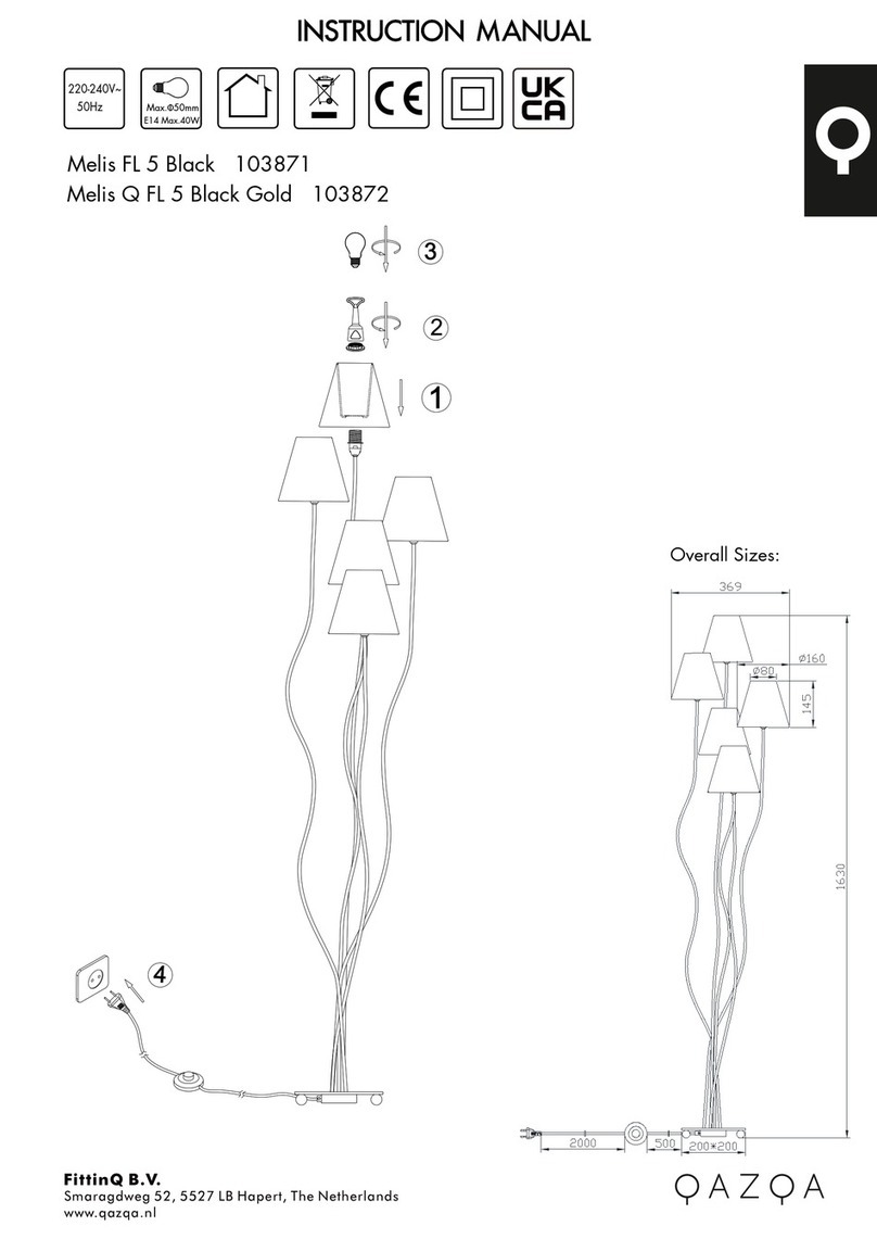 Qazqa Melis FL 5 Black User manual