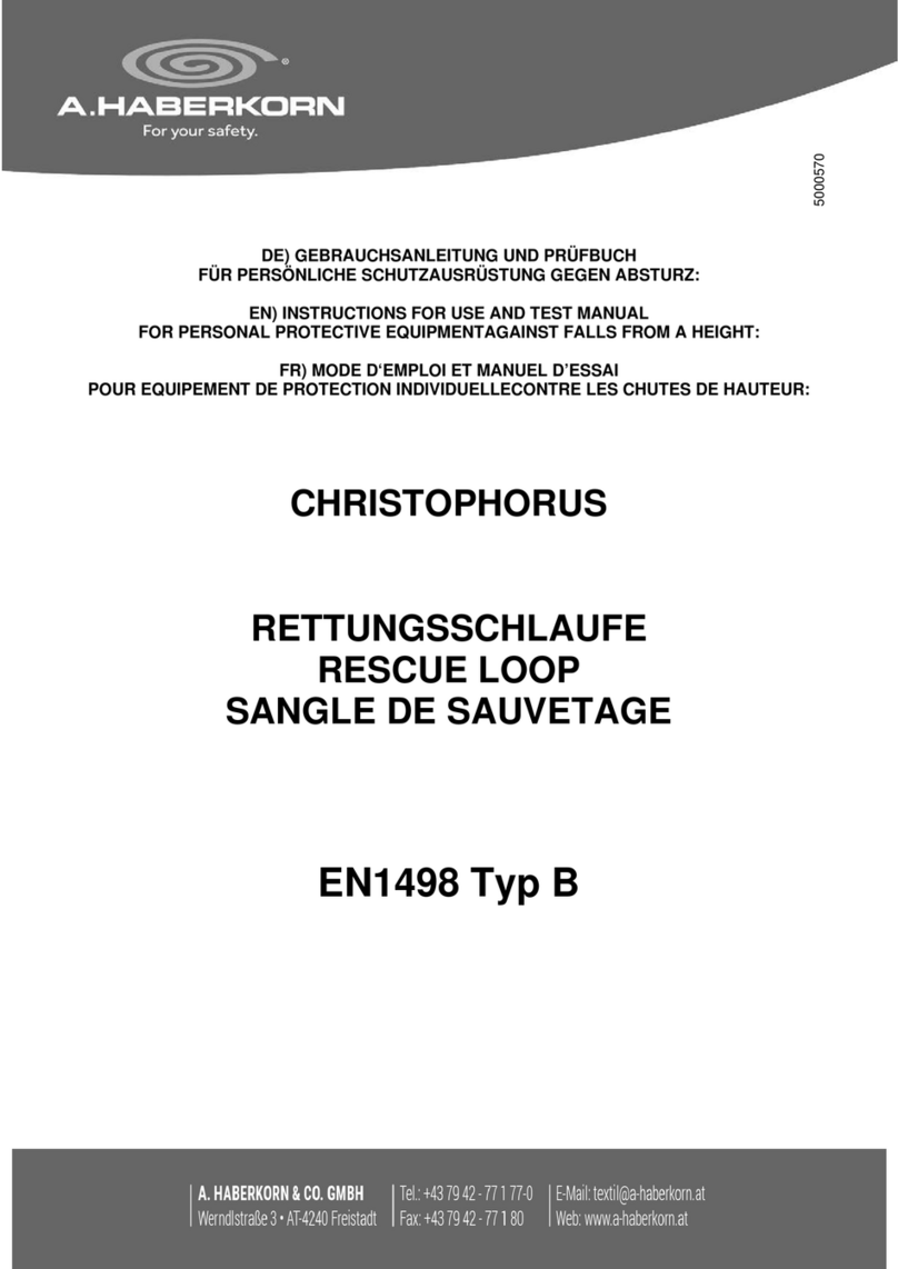 HABERKORN EN1498 B INSTRUCTIONS FOR USE AND TEST MANUAL