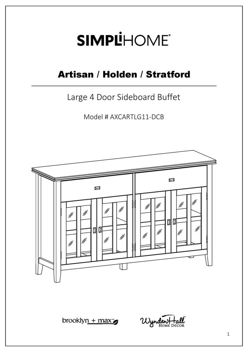 Simpli Home brooklyn+max WyndenHall AXCARTLG11-DCB User manual Simpli Home brooklyn+max WyndenHall AXCARTLG11-DCB User manual