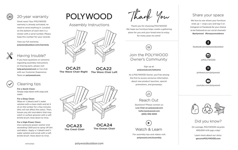 Polywood OCA21 User manual
