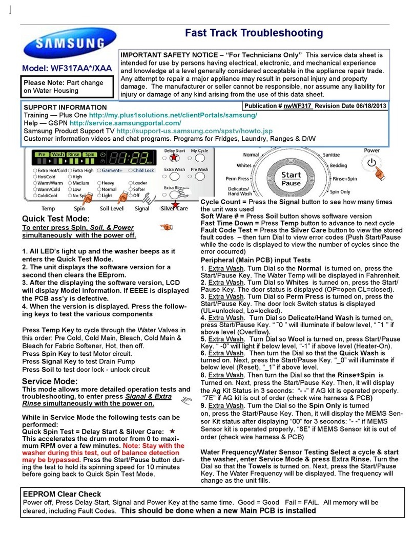Samsung WF317AA XAA Series Troubleshooting