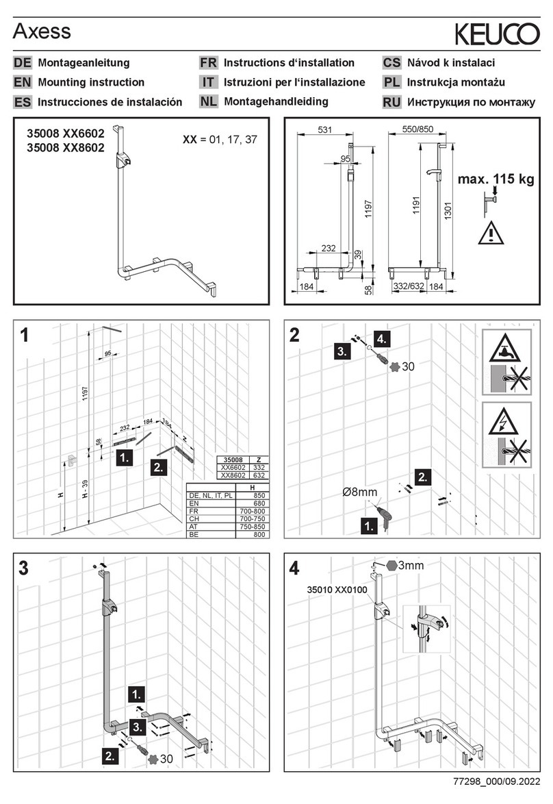 KEUCO Axess 35008 8602 Series Mounting instruction