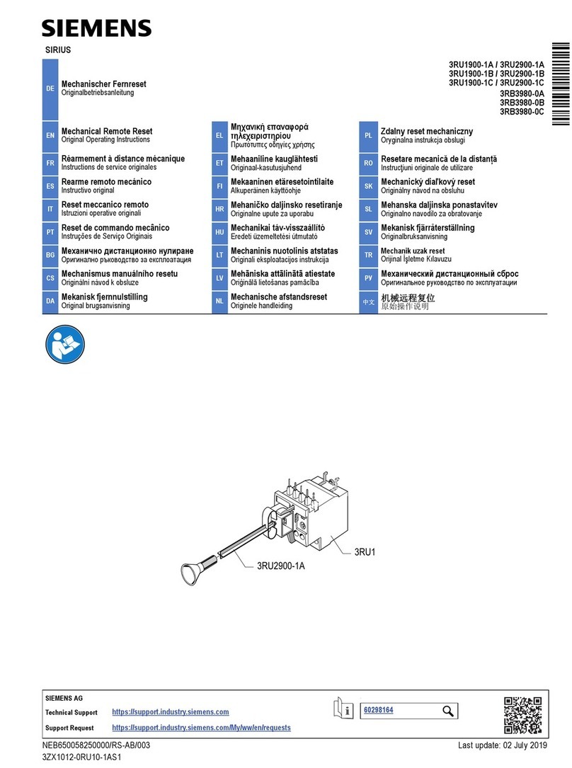 Siemens SIRIUS 3RU1900-1A User manual