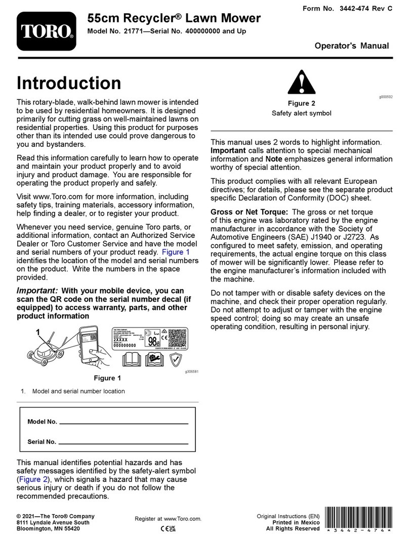 Toro Recycler 21771 User manual